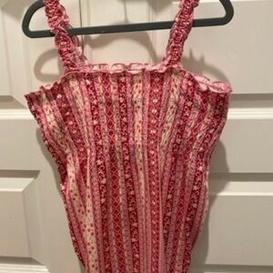 The Children's Place Pink Red Patterned Tank Top